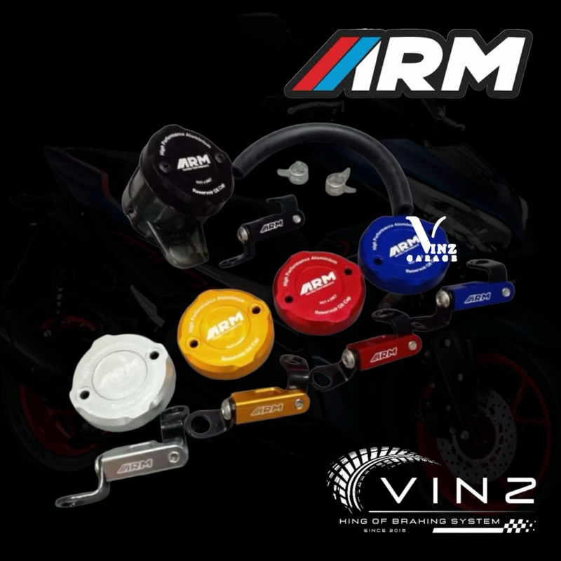 Tabung Minyak Rem Big Smoke Set Tutup Tabung ARM dan Breket Tabung ARM CNC // Tabung Minyak Rem Besa