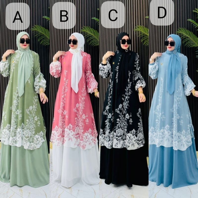 (ORIGINAL)AMNA SET GAMIS MELAYU