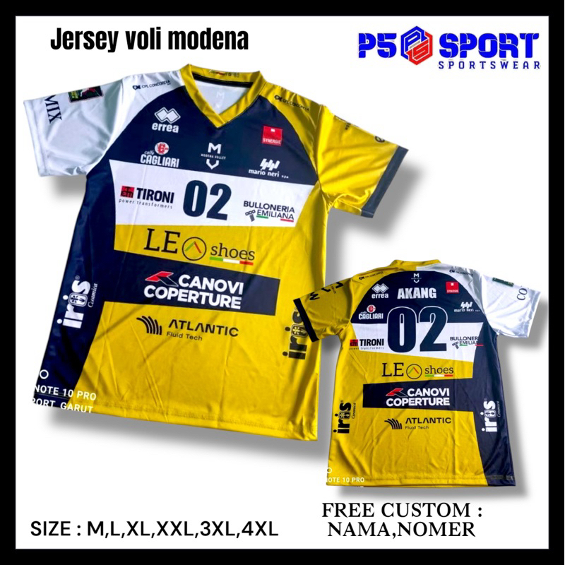 JERSEY VOLI ATASAN MODENA LIGA ITALIA