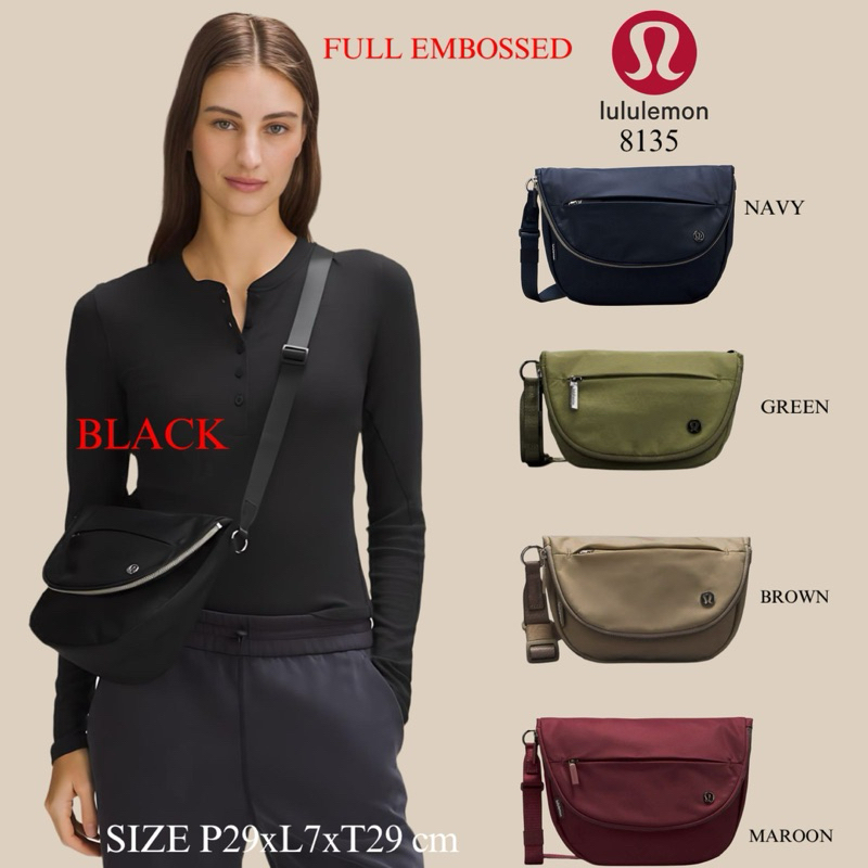 LULU LEMON SLING BAG FULL EMBOS