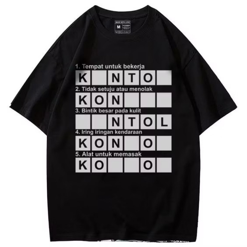 KAOS/TSHIRT KATA KATA TEBAK TEBAKAN