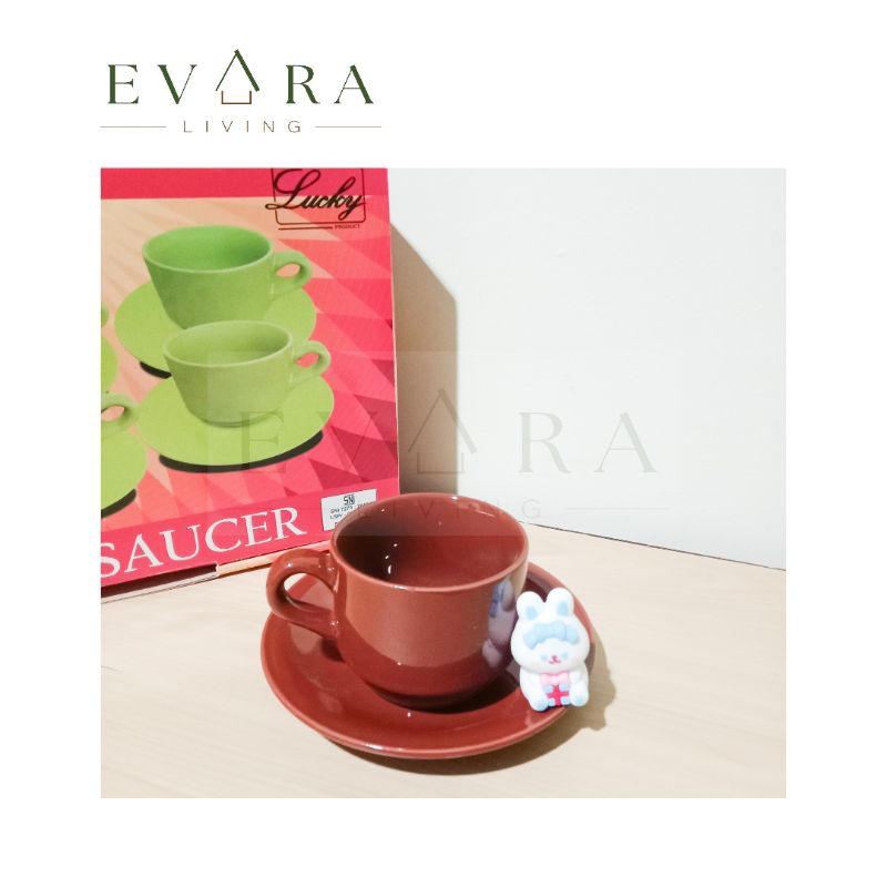 Cangkir keramik set isi 12 pcs lucky keramik