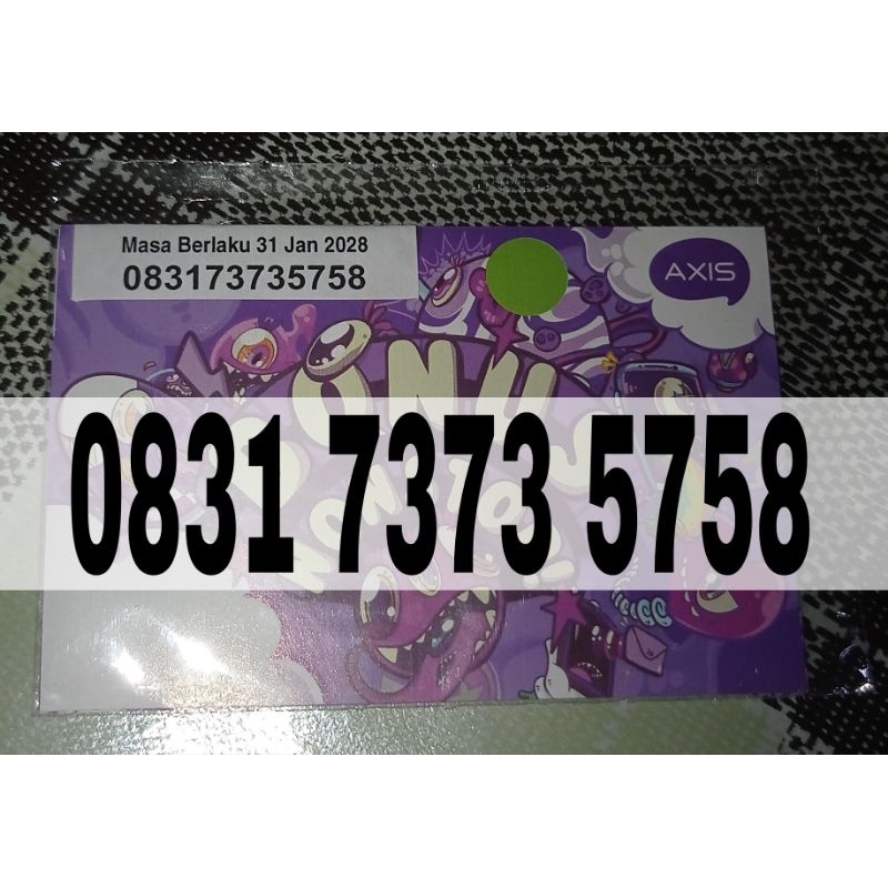 Nomor cantik kartu perdana Axis angka Rapi Ekor Hoki 57 58 Nomor cantik kartu Axis Maju mapan Hoki N