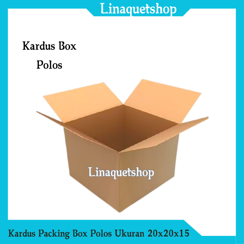 KARDUS Packing Box Polos Ukuran 20x20x15