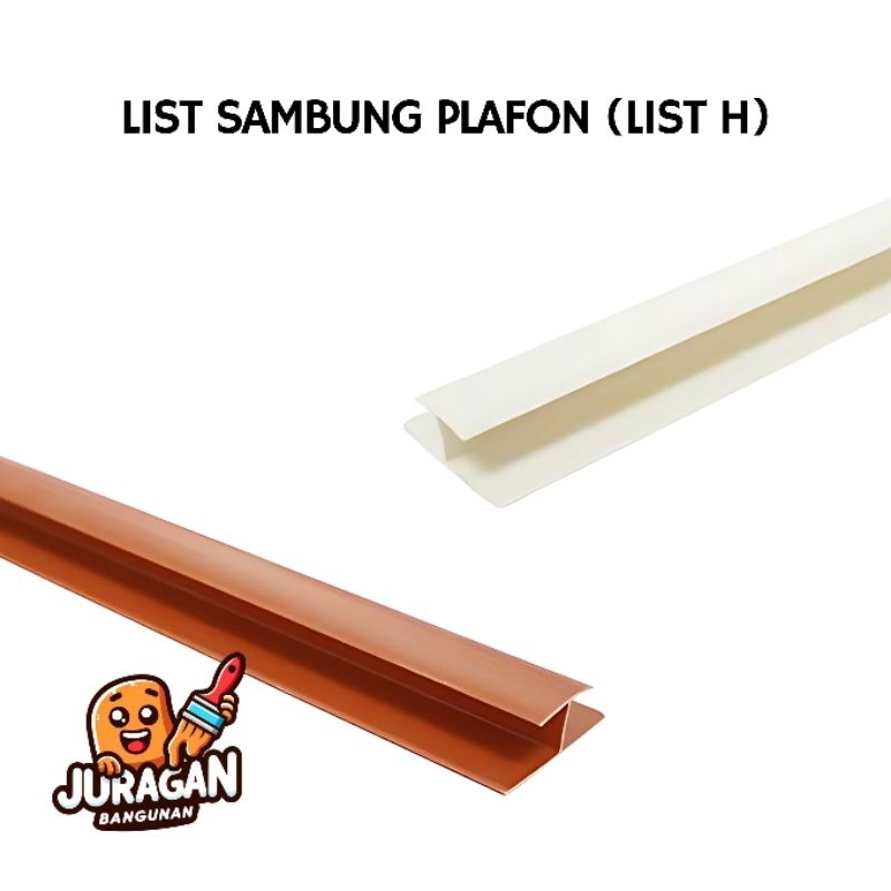 List Sambung Plafon PVC | Lis Sambung Plafon | Lis Sambung Putih / Coklat