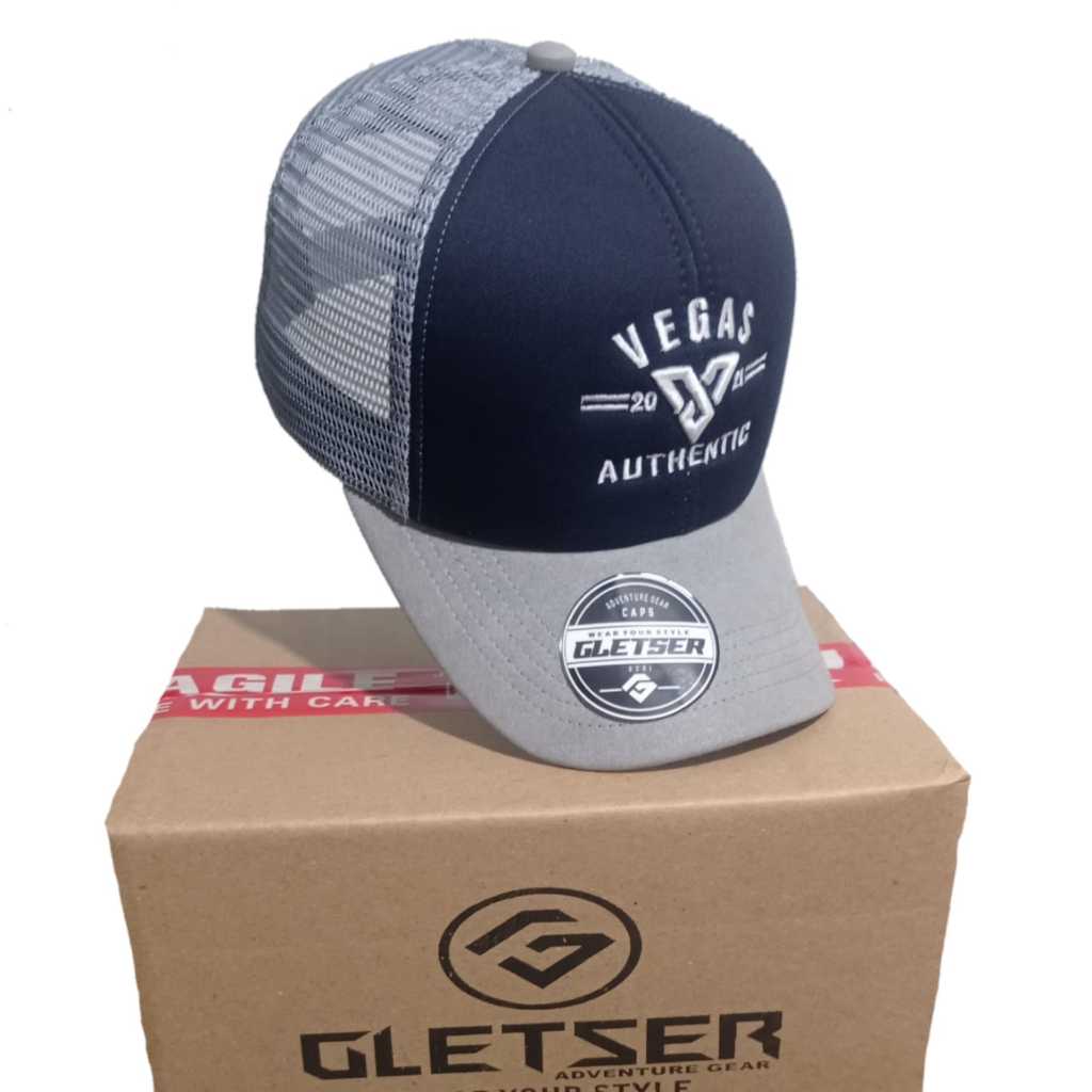 Topi Pria Wanita Original Gletser/Trucker Hat / Topi Pria Distro Original 100%