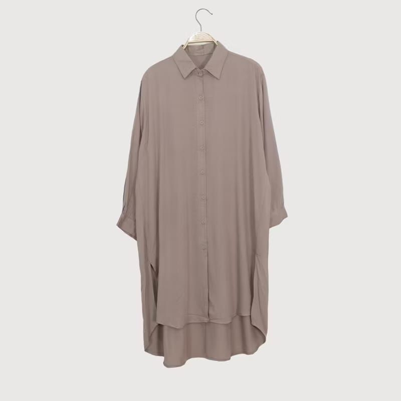 ATASAN LONG TUNIK JUMBO LD120 baju outfit wanita rayontwill blouse polos