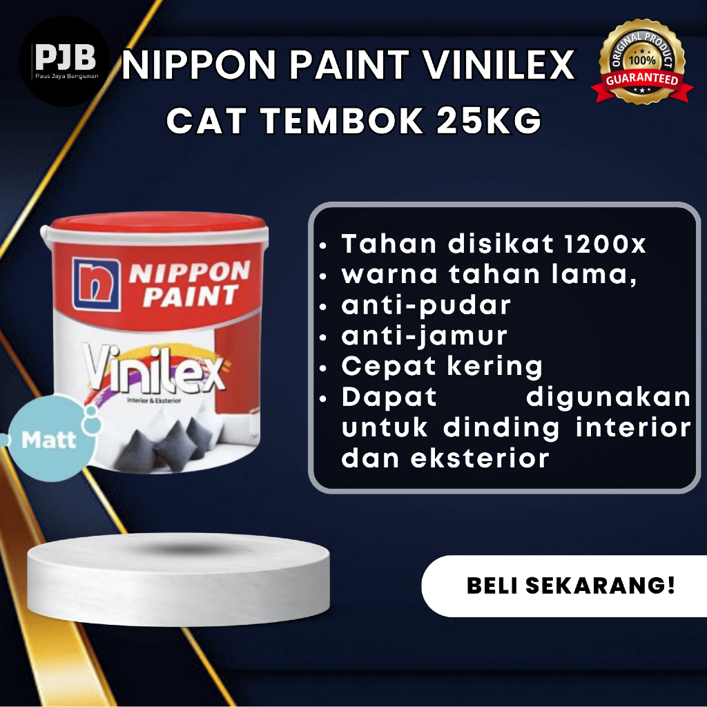 Cat Nippon Paint Vinilex 25kg Cat Tembok
