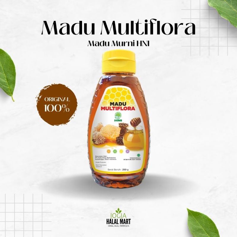 

MADU MULTIFLORA HNI HPAI - 100% madu murni - 250 gram