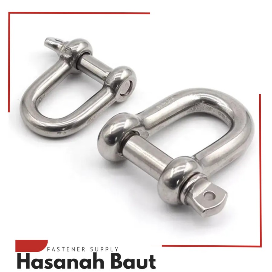 D Shackle 4MM Stainless 304
