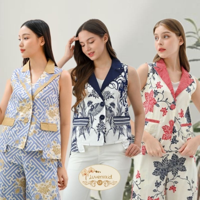 Outer Rompi Batik 328 Series - Outer Batik/ Rompi Batik/ Atasan Batik/ Batik Couple/ Batik Modern/ R