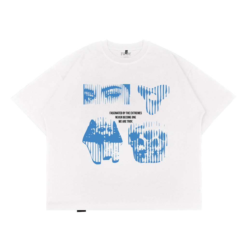 Troy Company Tshirt Boxy Oversize White Be Not One - Kaos Boxy Oversize Putih MB 3082