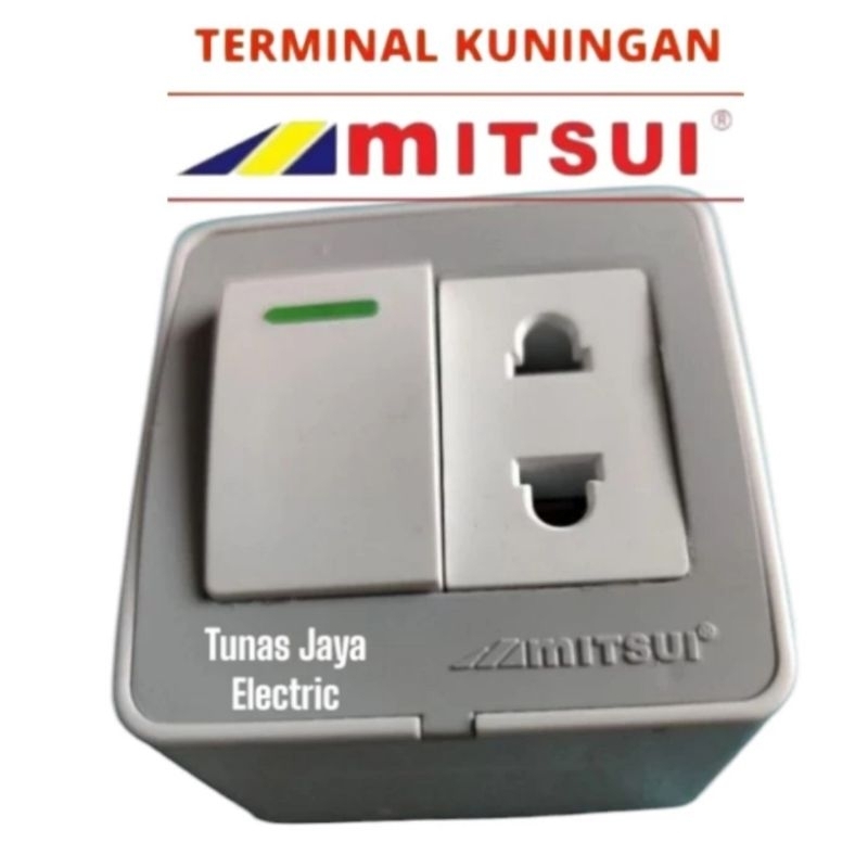 MITSUI Saklar Engkel Radium + Stop Kontak OB Helios Standar SNI