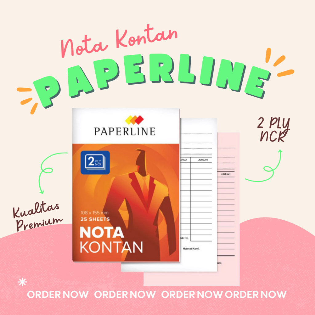 

Nota Kecil 2 Ply Paperline / Nota Kontan NCR K2