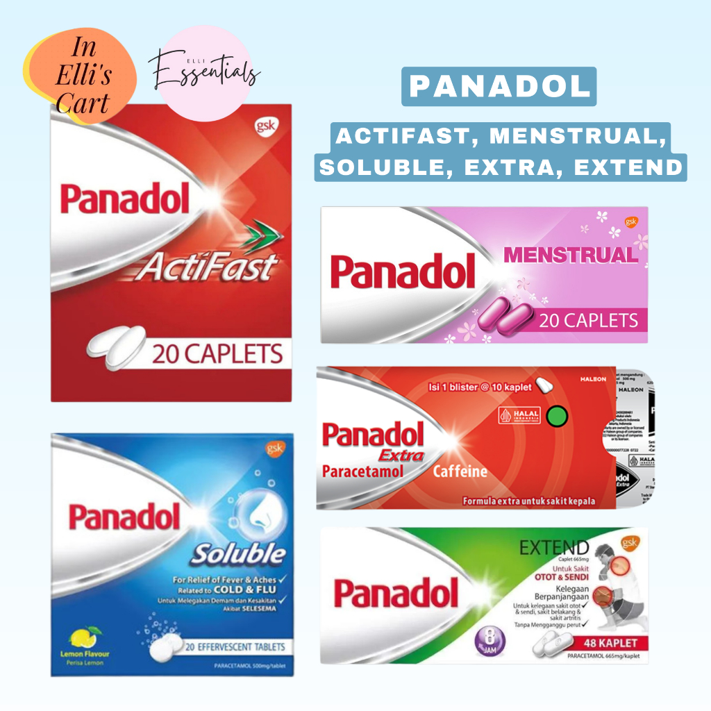 Panadol Menstrual / Actifast / Extra / Soluble Singapore | Pereda Nyeri & Sakit Kepala ORI