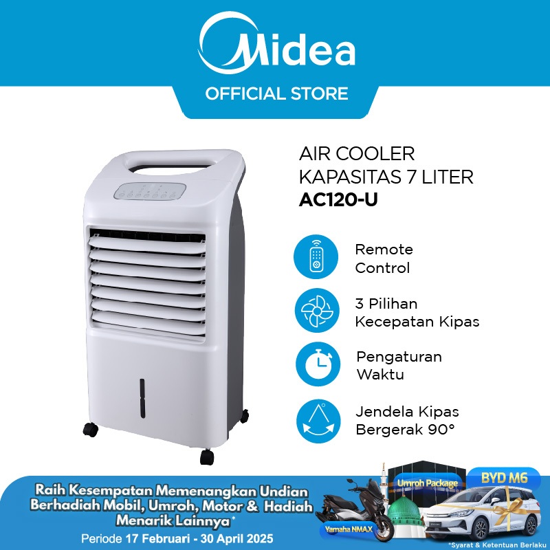Midea AC120-U Air Cooler 7L - Pendingin Udara Portabel