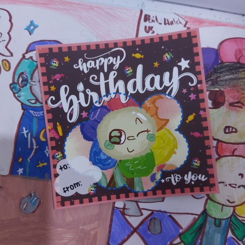 

Sticker Dandy Dandy's world stiker label kartu ucapan happy birthday selamat ulang tahun