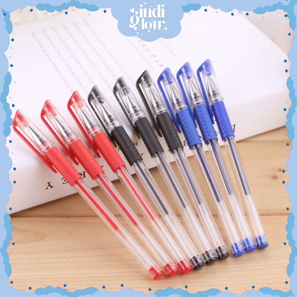 IG Pulpen Tinta Cair 0.5mm & Isi Ulang 0.5mm Pulpen Gel Pena Anak Sekolah Alat Tulis Sekolah LG-69