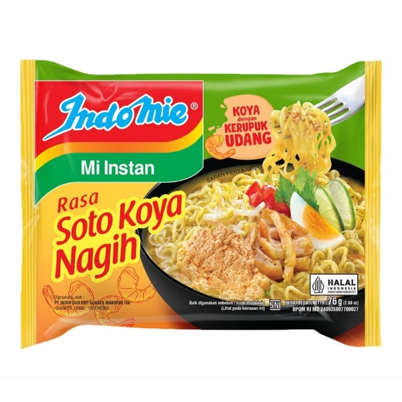 

Indomie Mie Instan Soto Koya Nagih 76 gr