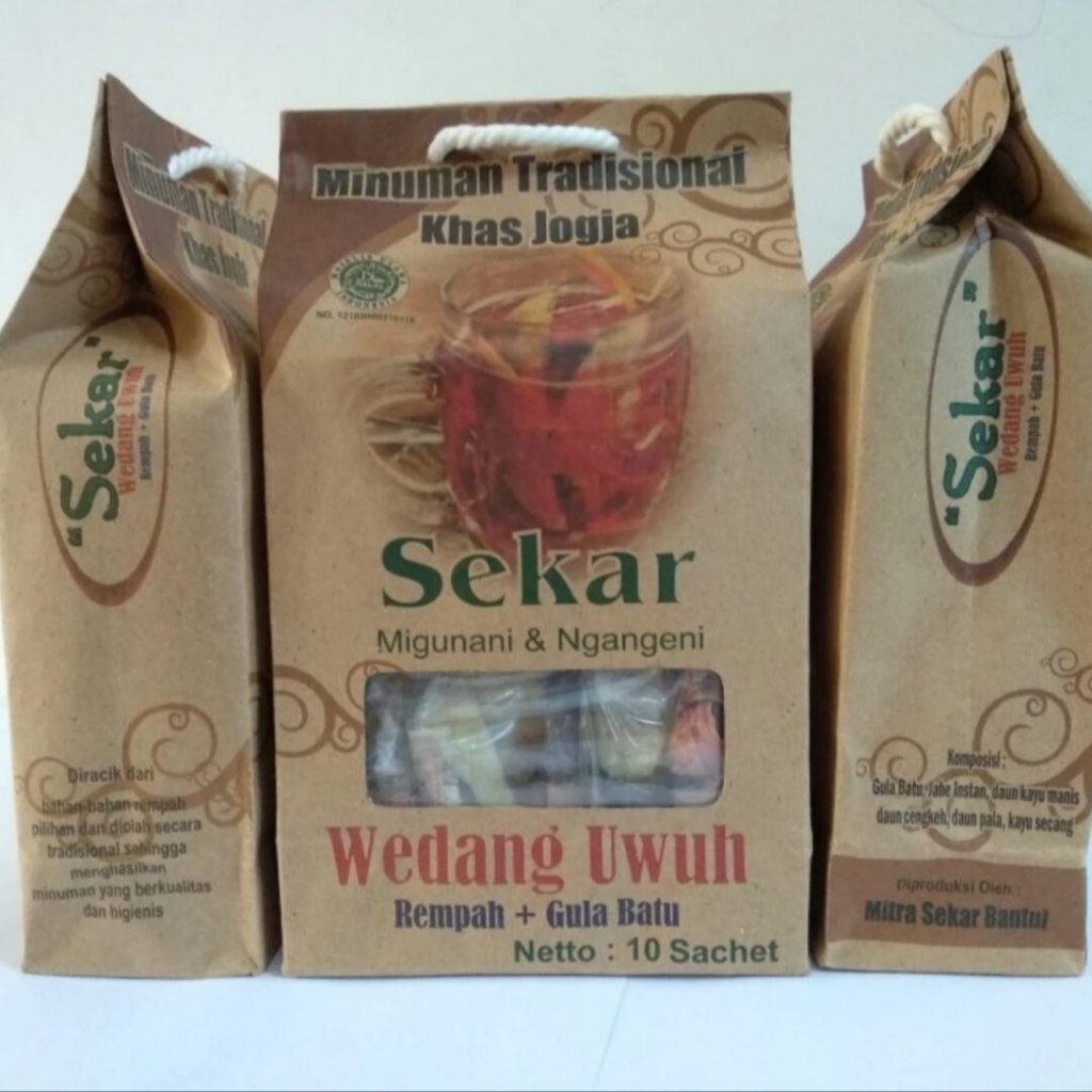 

WEDANG UWUH SEKAR MIGUNANI & NGANGENI. KEMASAN TAS ISI 10 SACHET (REMPAH&GULA BATU)