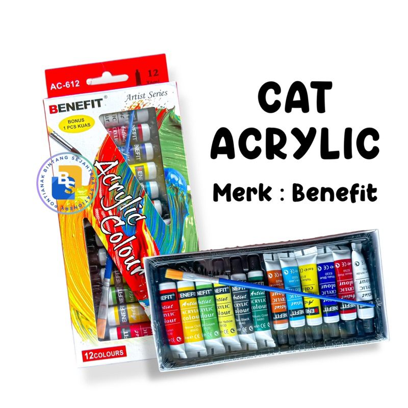 

Cat Acrylic Benefit 1 set isi 12 pcs 6ml