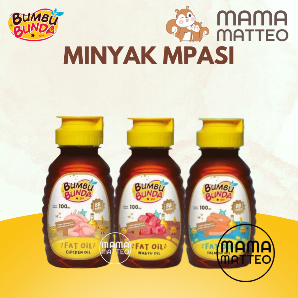 

BUMBU BUNDA BY ELIA Fat Oil 100ml / Minyak Lemak MPASI / Sapi Beef Salmon Ayam Chicken / BANDUNG