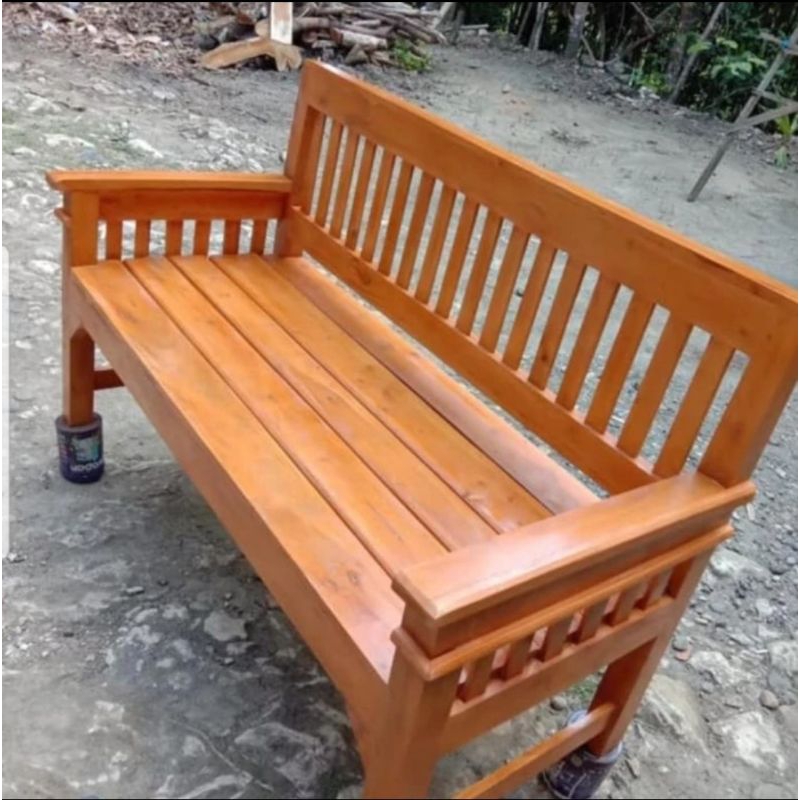 kursi panjang kayu kursi teras model klasik