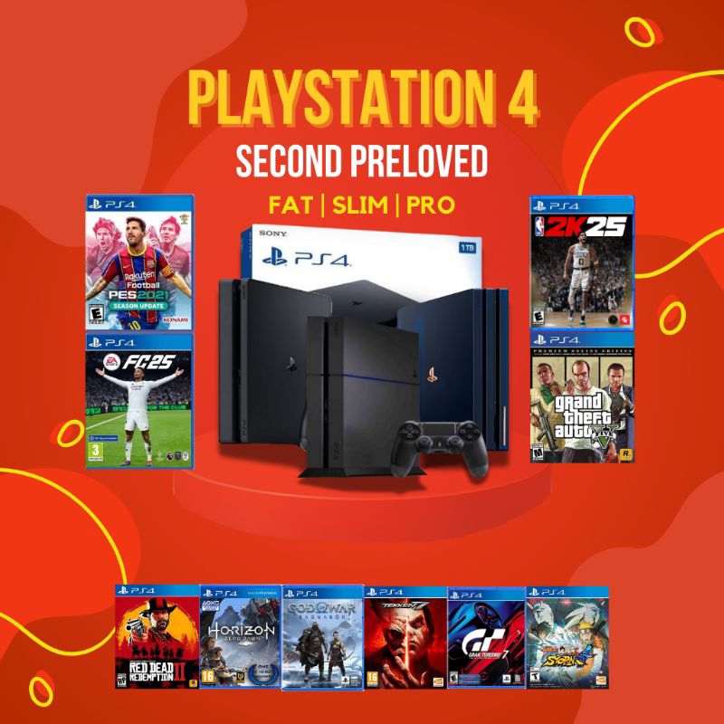 PS4 SLIM/FAT/PRO SECOND PRELOVED MULUS NOMINUS