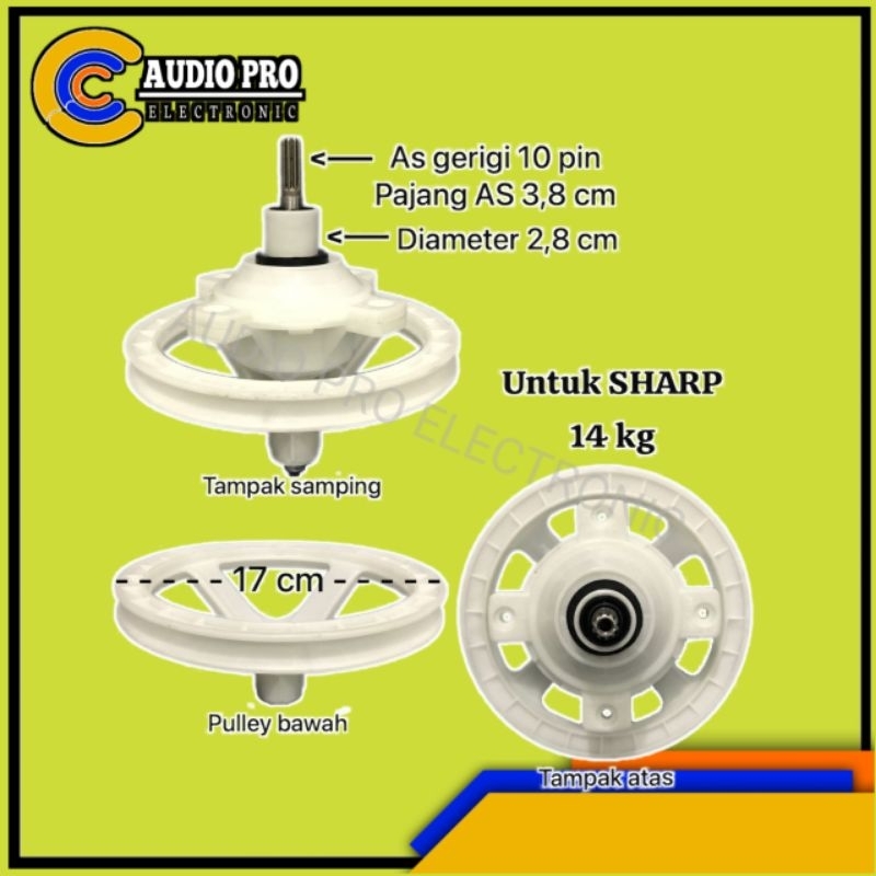 GEAR BOX MESIN CUCI SRE SUPER "SHARP 14 KG NO14