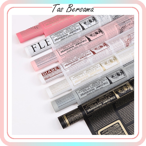 

(1 PACK ISI 20 LEMBAR) Kertas Buket Bunga Cellophane Flower Wrapping Paper Waterproof Motif Koran Full KB6041