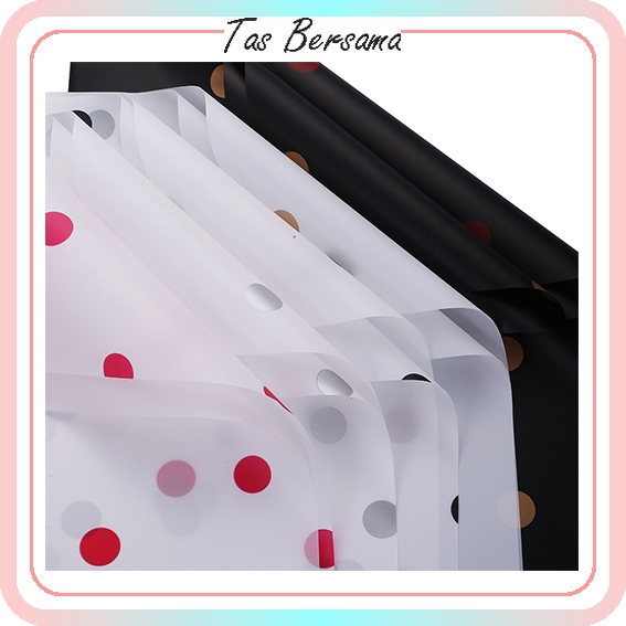 

Kertas Buket Bunga Polkadot Cellophane Flower Wrapping Paper Cellophane KB6043