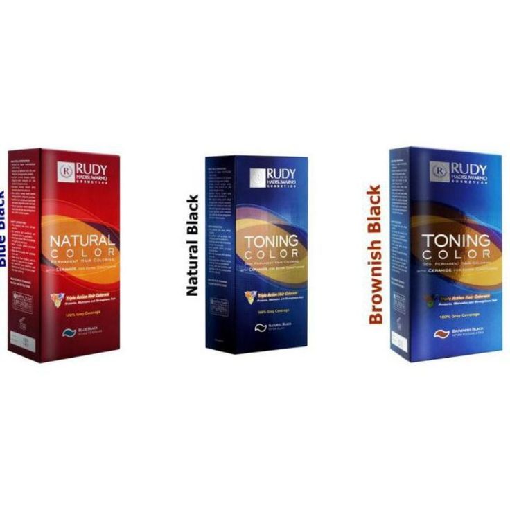 Hadisuwarno Natural Color - Pewarna Rambut Permanen- box coklat- blue black