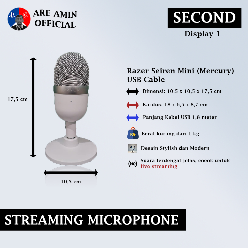 Second - Razer Seiren Mini (Mercury)