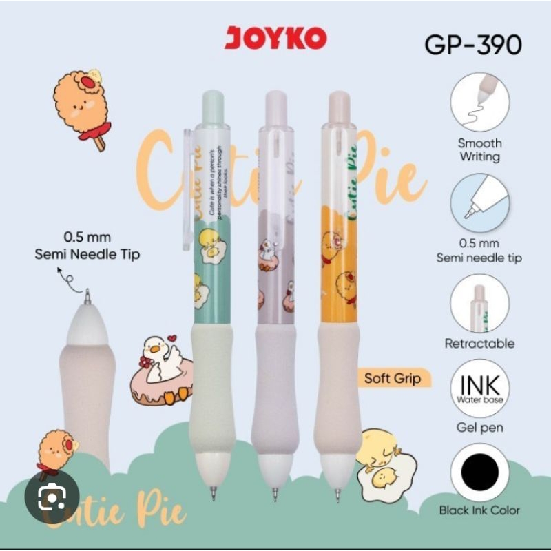 

Bulpen Joyko Gel Cutei Pie GP-390 0.5mm 1pak isi 12pcs