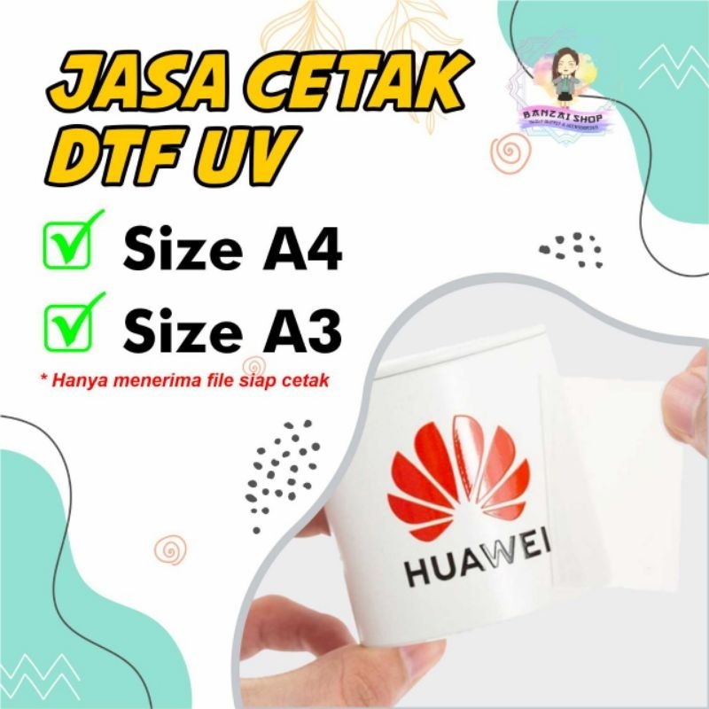 Jasa Cetak Pet DTF UV (untuk media mug,tumbler,asbak,case hp,dll)