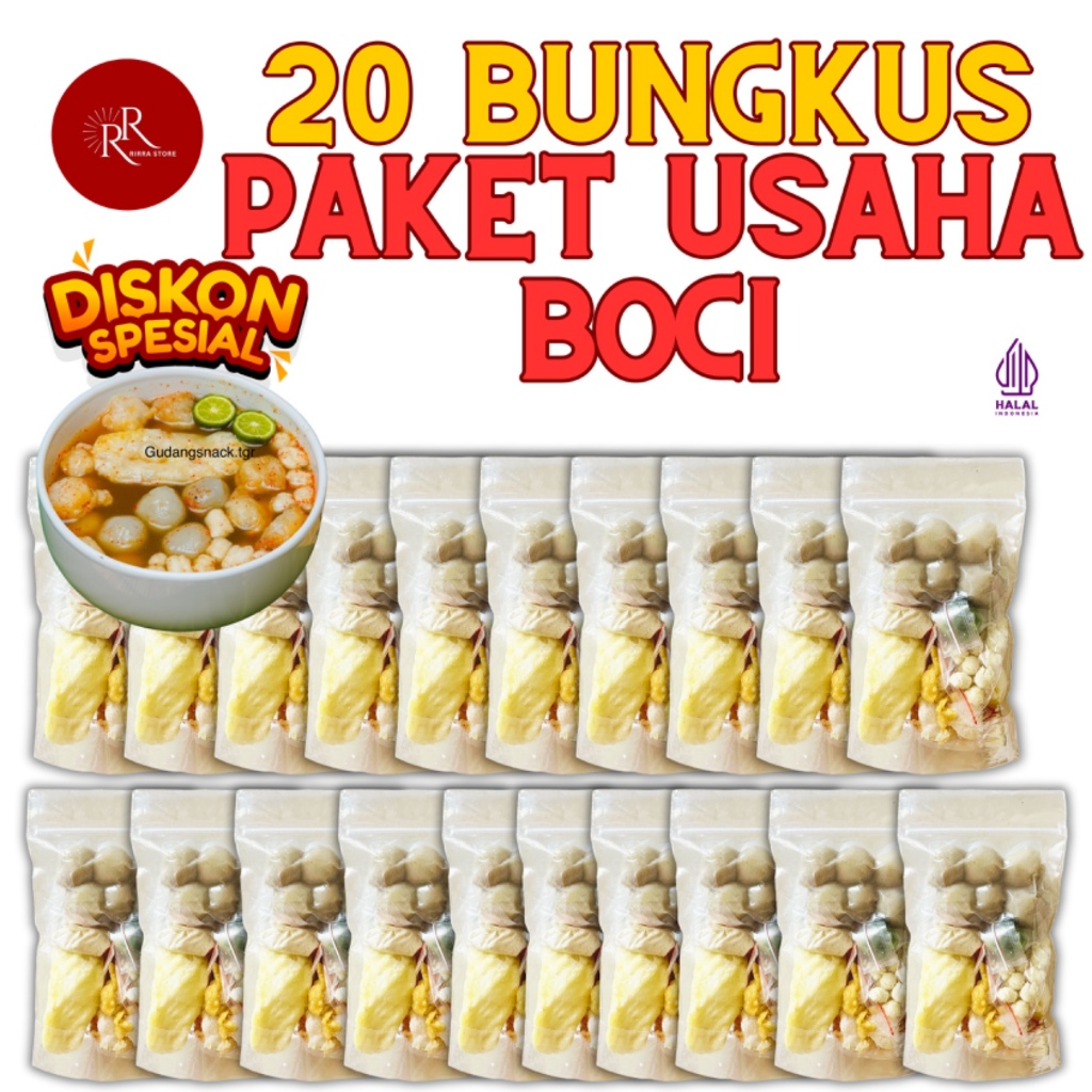 

20 BUNGKUS BASO ACI PAKET HEMAT USAHA HOTPOT INSTAN Food Kaldu Pedas Makanan Kuah Seblak
