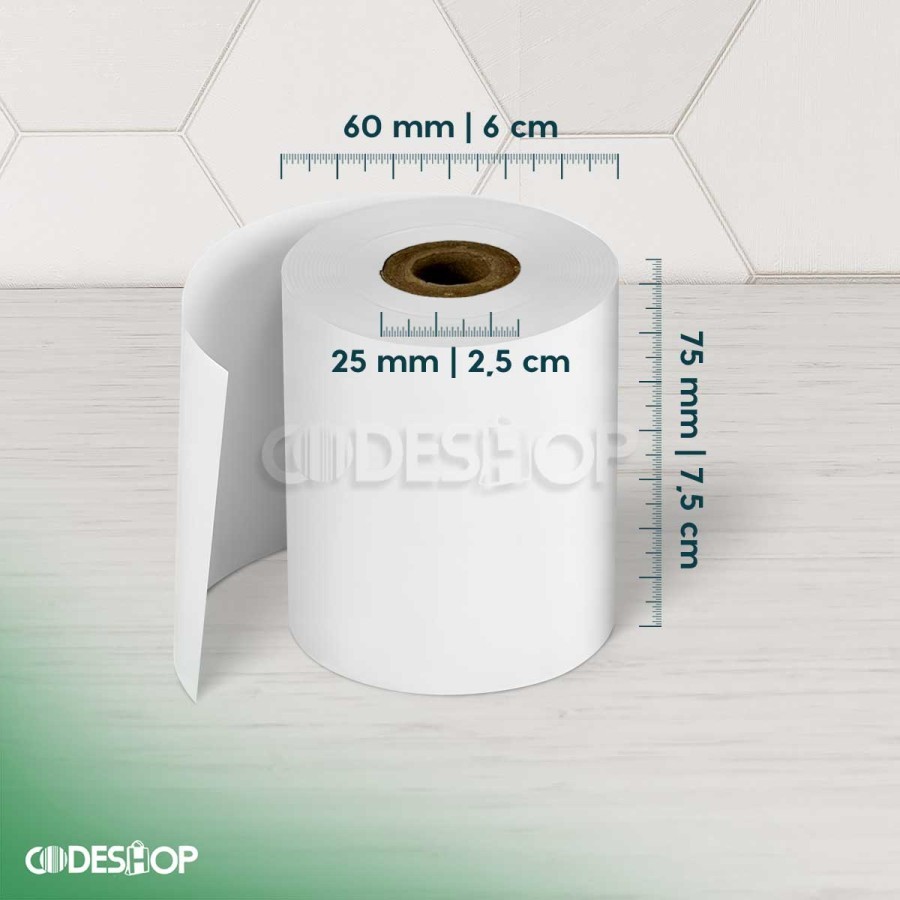 

KERTAS STRUK NCR 75 X 60 MM 1 PLY ROLL PRINTER DOT MATRIX EPSON