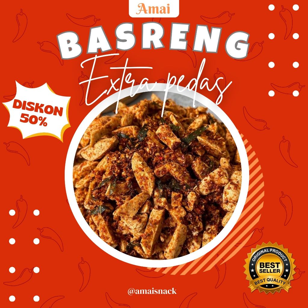 

SNACK MURAH PREMIUM - Basreng / Basreng Pedas Varian Extra Pedas 90 gram