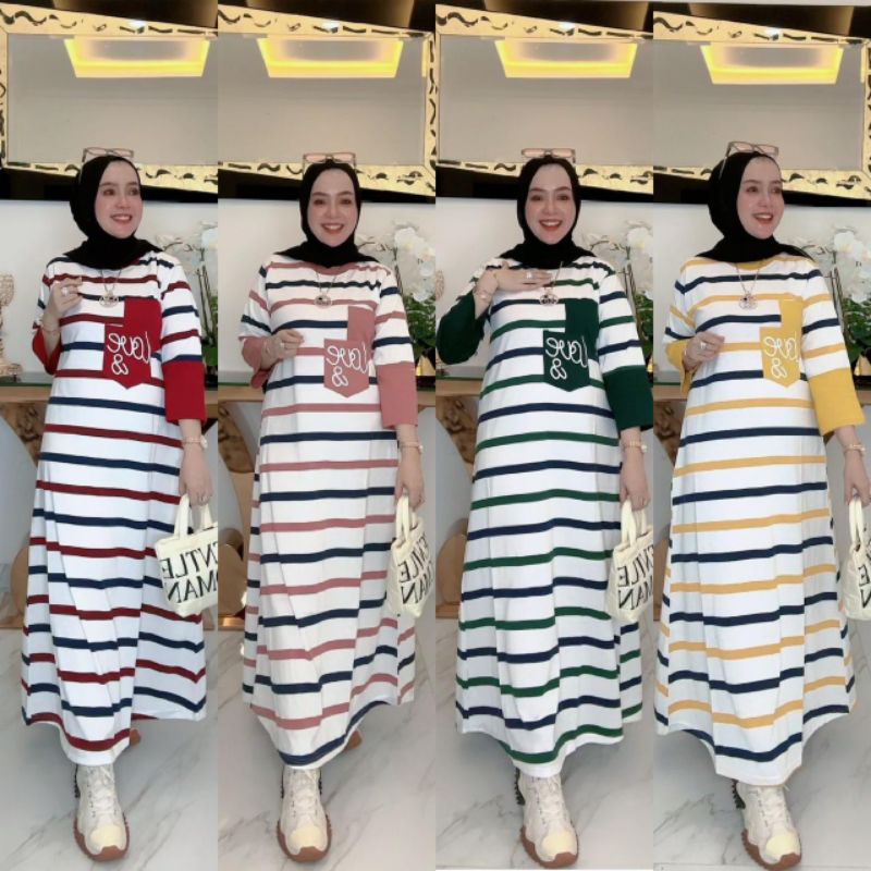 GAMIS KAOS+ MIDI KAOS SALUR LOVE NABIL