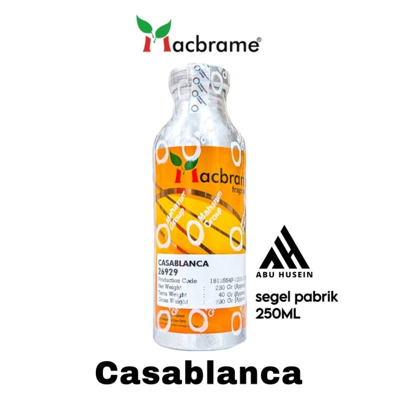 CASABLANCA 250ML PRODUK MACBRAME SEGEL PABRIK (untuk keterangan baca deskripsi produk)