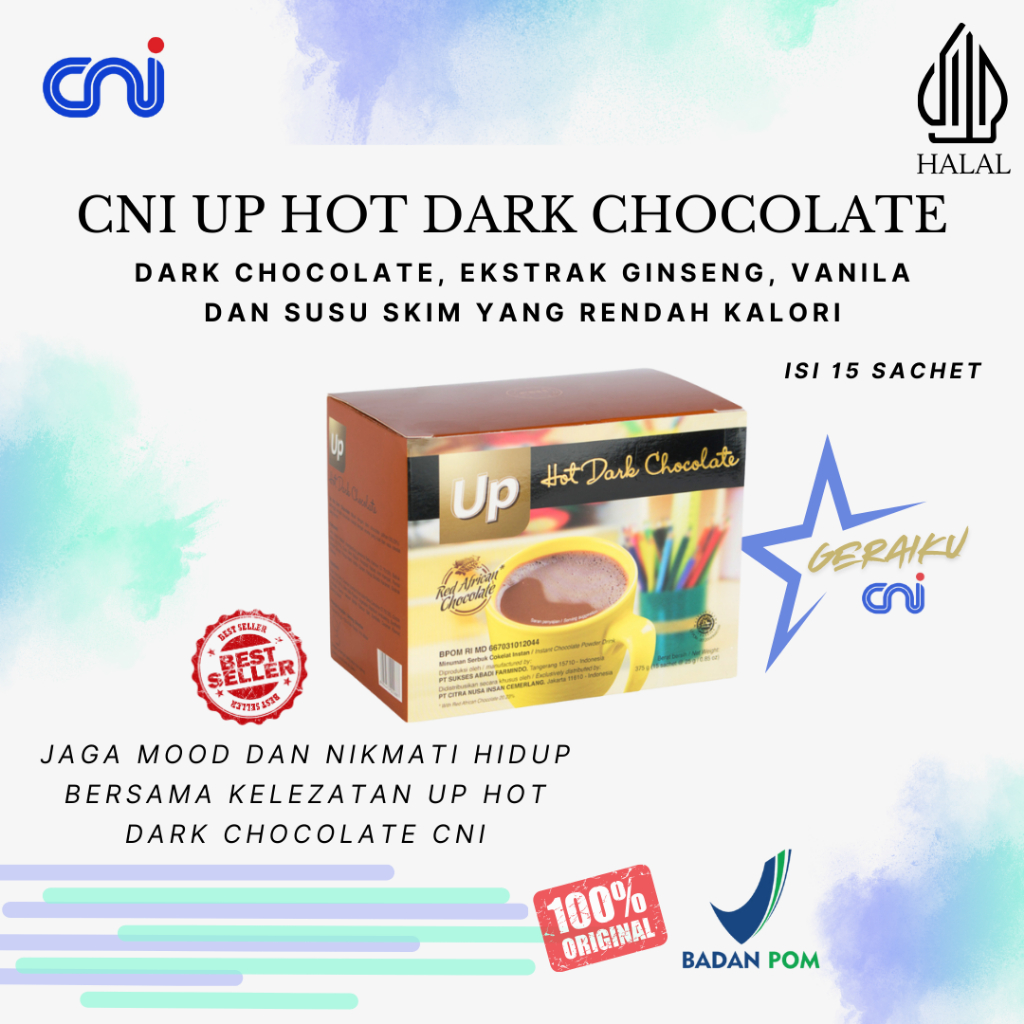 

CNI UP Hot Dark Chocolate Minuman Coklat Sehat Original