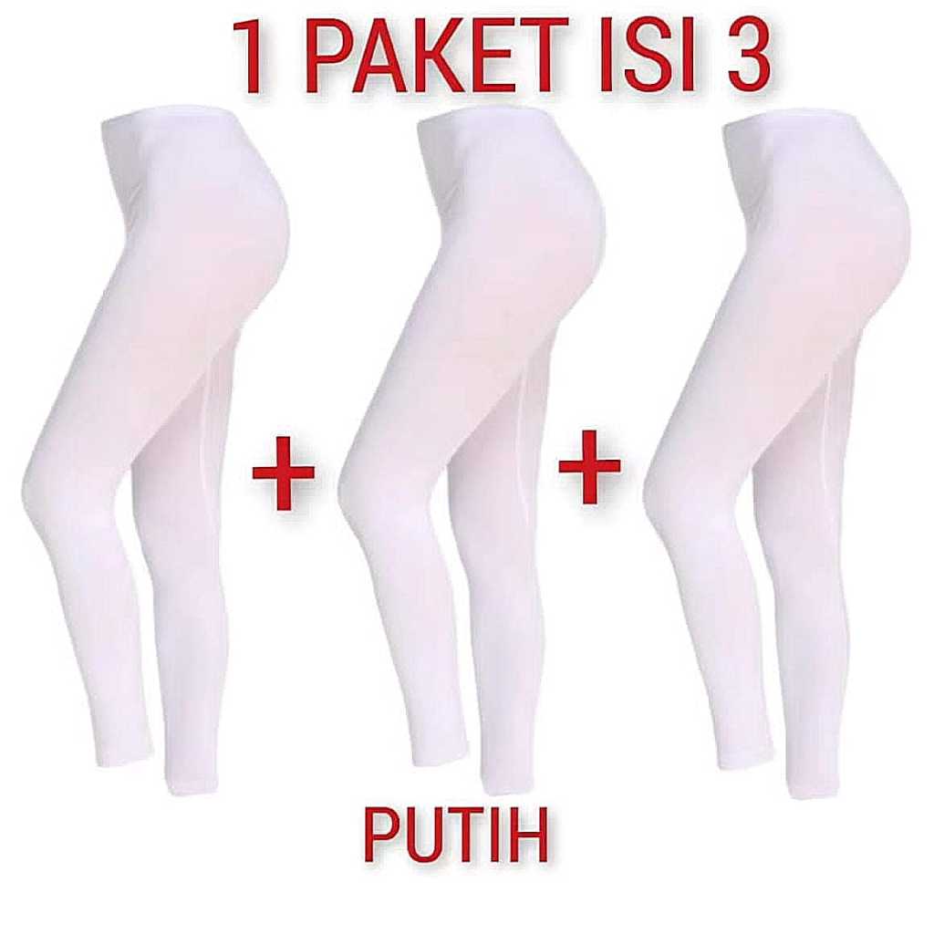CELANA LEGGING WANITA / LEGGING PUTIH POLOS WANITA / LEJING PUTIH PANJANG