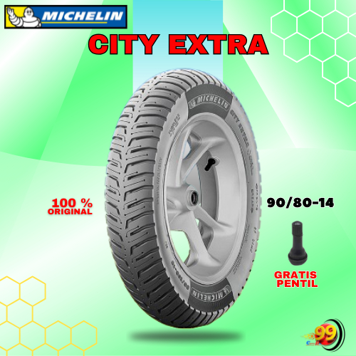 Ban Motor Matic MICHELIN CITY EXTRA 100/80 Ring 14 Tubeless