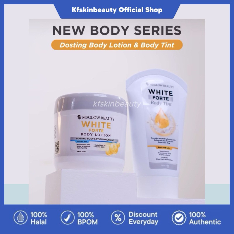 MS Glow - White Forte Body Lotion - HB Dosting Body Lotion Day/Night - White Forte Body Tint - Hb Fo