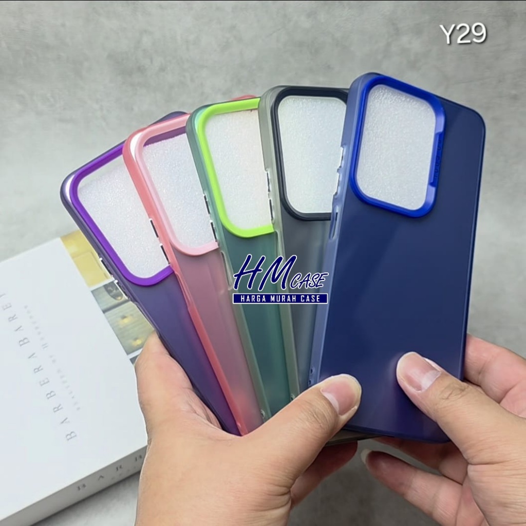 Case Vivo Y29 4G Case IMD Hybrid Plate Hologram Case Vivo Y29 4G