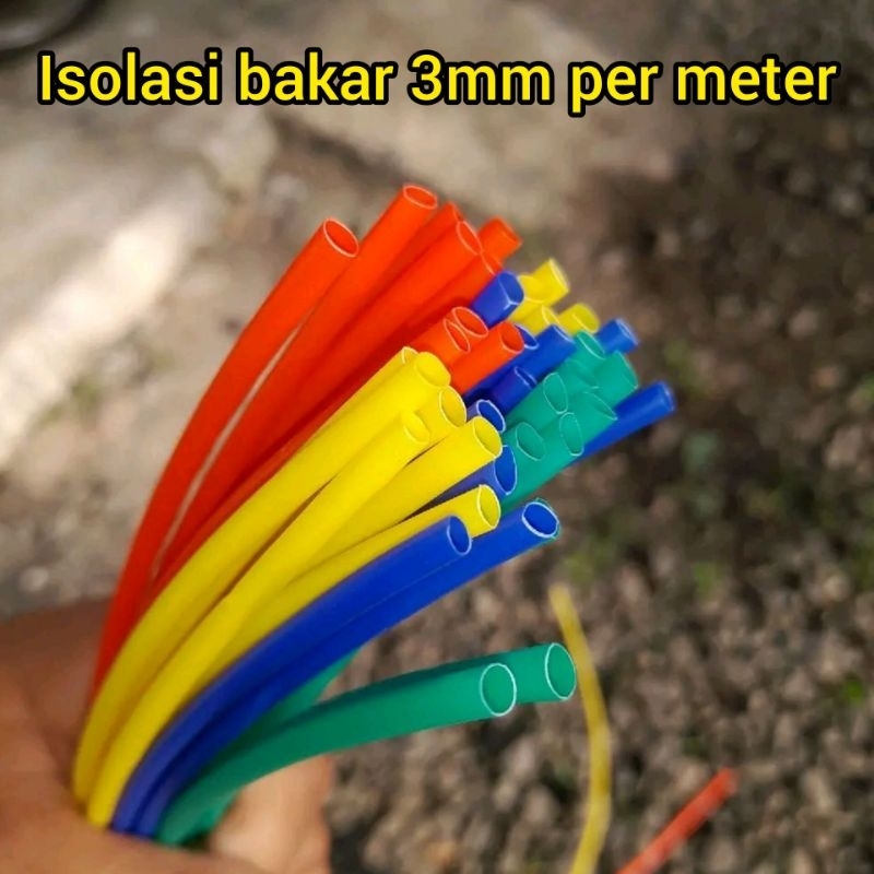 Isolasi Bakar Selongsong Kabel Bakar 3mm