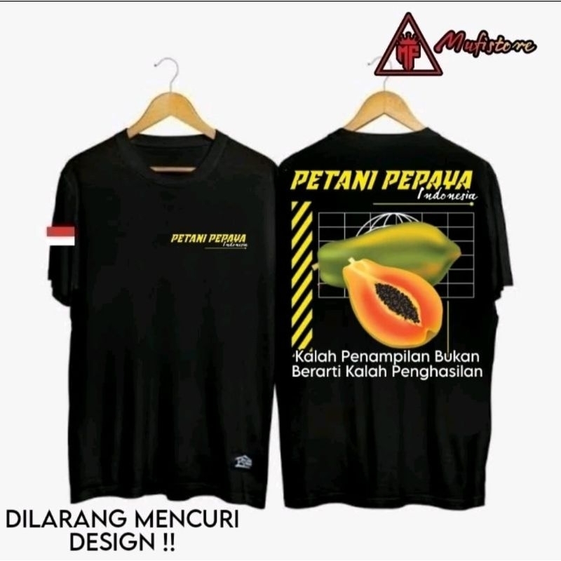 KAOS LENGAN PENDEK TEMA PETANI PEPAYA