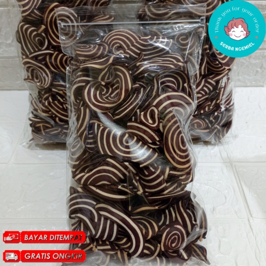 

KUE KUPING GAJAH RASA COKLAT TERLARIS / SNACK KUPING GAJAH / KEMASAN 200 GRAM