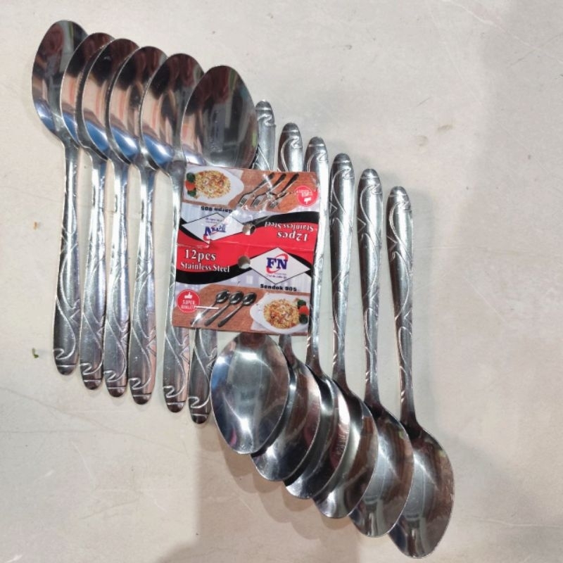 12 pcs Sendok garpu makan stainles steel PSF FN DNT