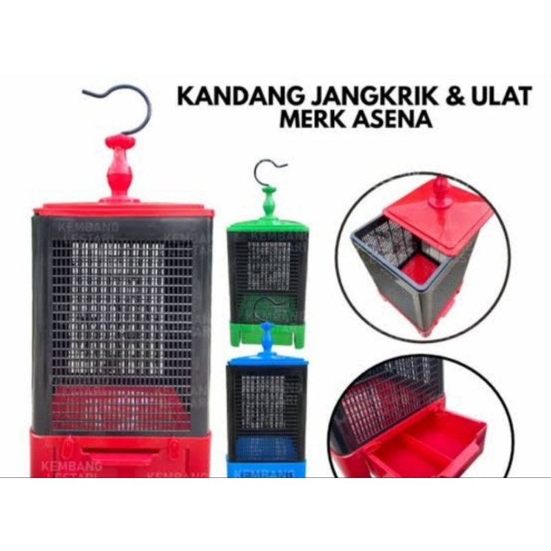 Asena kandang jangkrik plus ulat uler awet kuat original